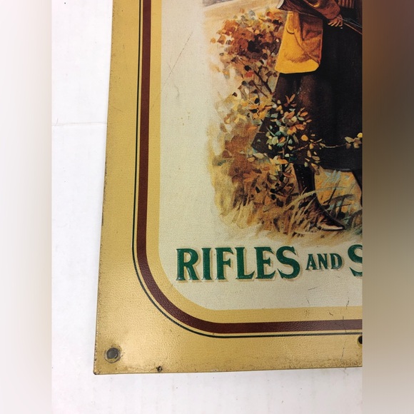 Remington Rifles and Shotguns Collectible Tin Metal Sign Advertising Outdoors - Picture 2 of 9